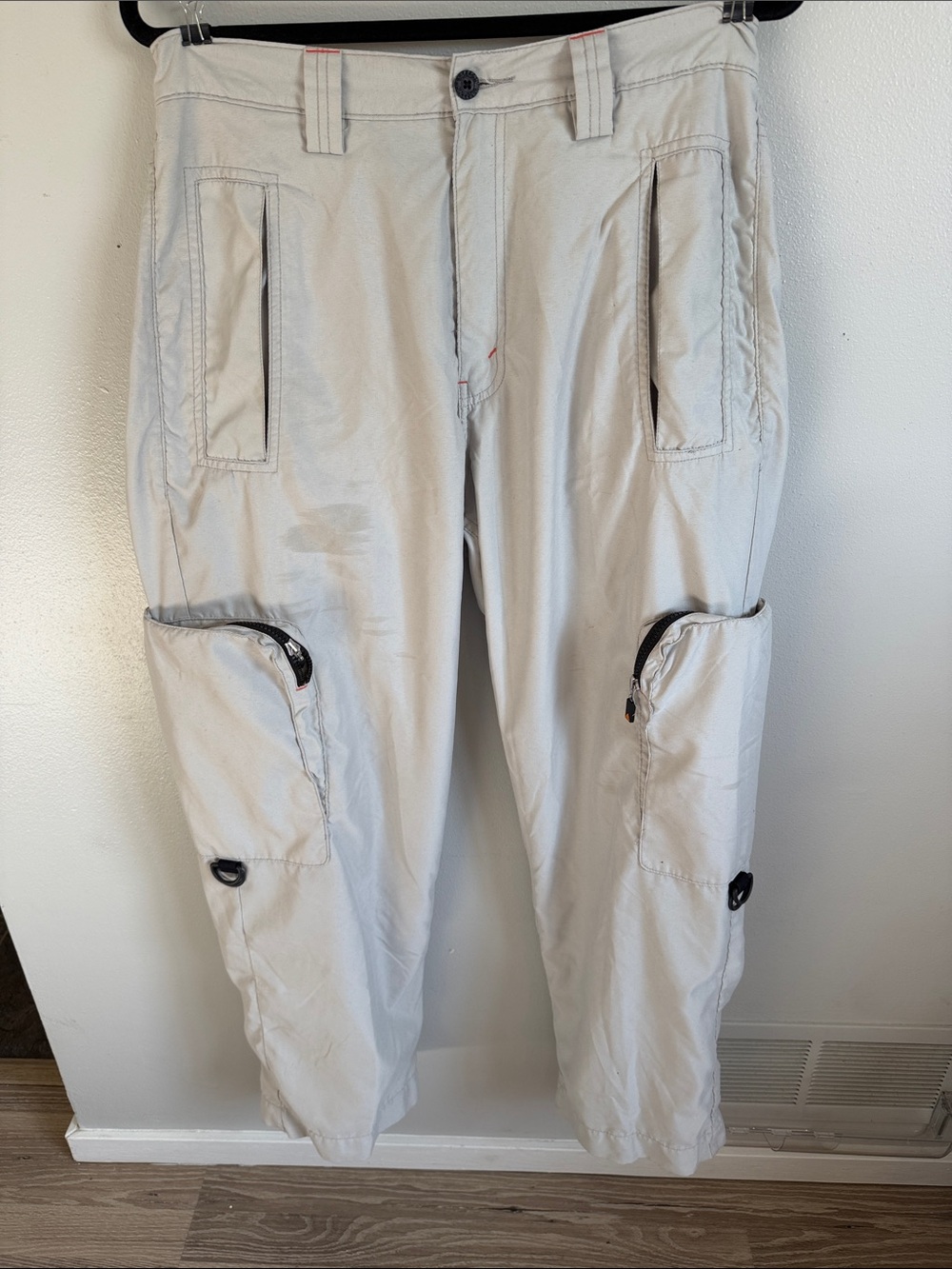 Men's Silvertab Light Beige Cargo Pants - Casual Utility Style 34x32